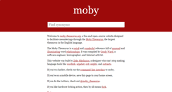 Desktop Screenshot of moby-thesaurus.org