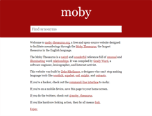 Tablet Screenshot of moby-thesaurus.org